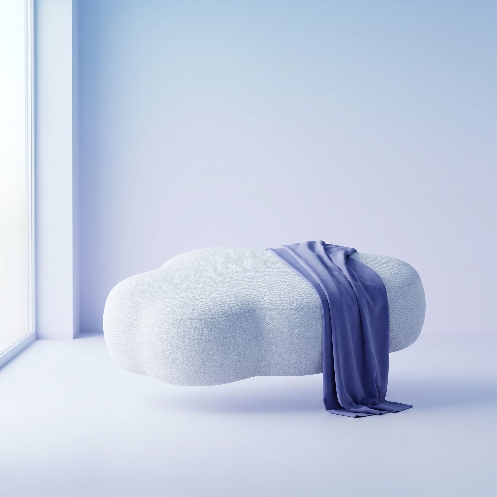 Pouf salon - chaise nuageuse verde