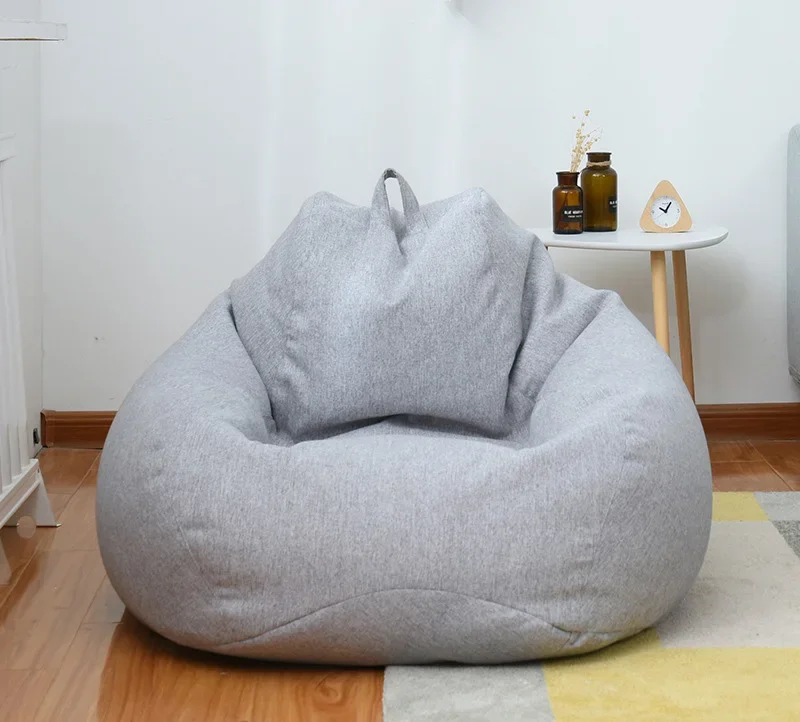 pouf salon gris