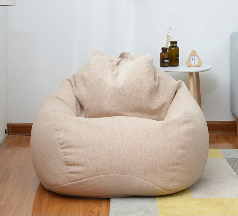pouf salon beige